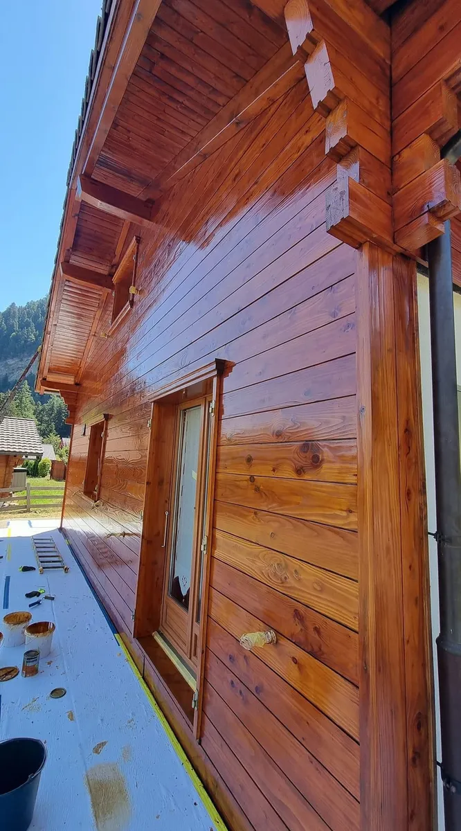 Rénovation bois extérieur chalet à Château-d'Oex